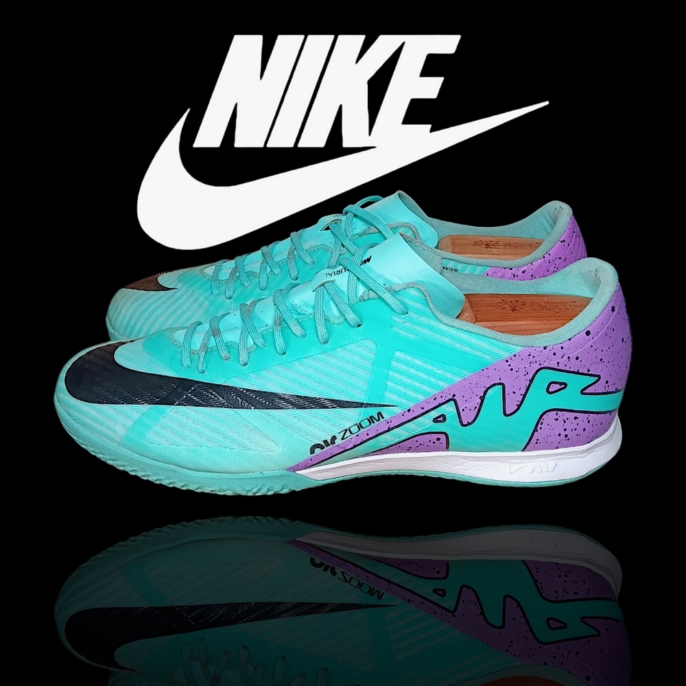 Nike Zoom Vapor 15 Academy IC Men 10.5 Hyper Turquoise Indoor Soccer DJ5633-300